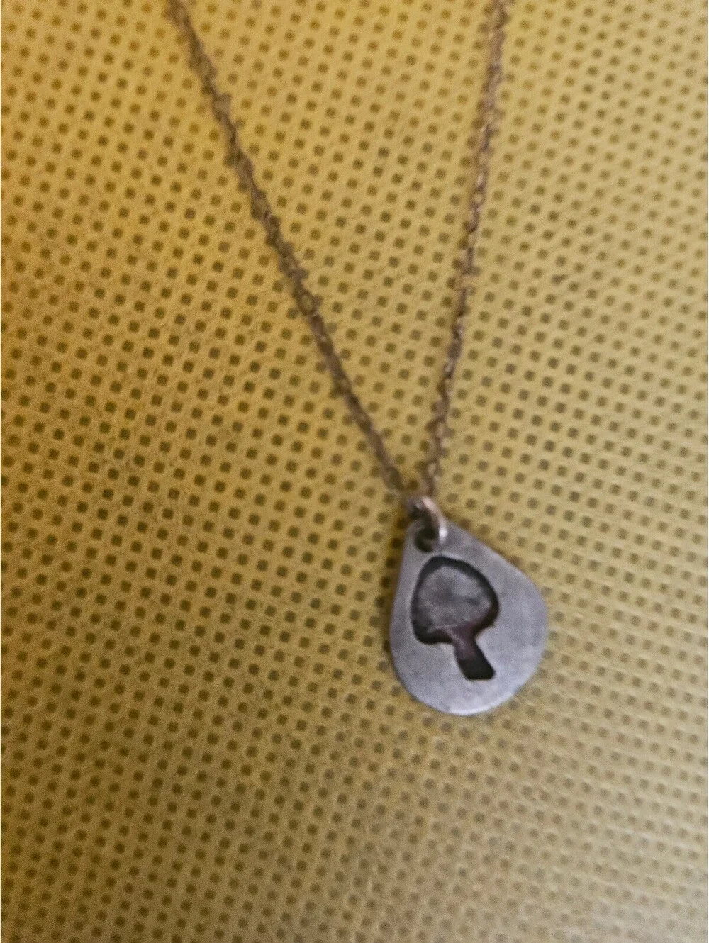 Chain with Mushroom Pendant Necklace - unknown origin - as shown